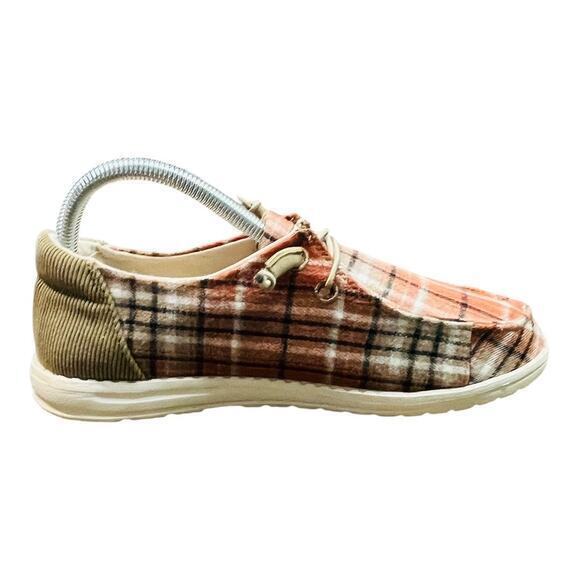True Craft Plaid‎ Corduroy Slip On Comfortable Shoes Women Size 7.5 - Picture 3 of 11